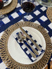 Navy Check Napkins - Set of 4