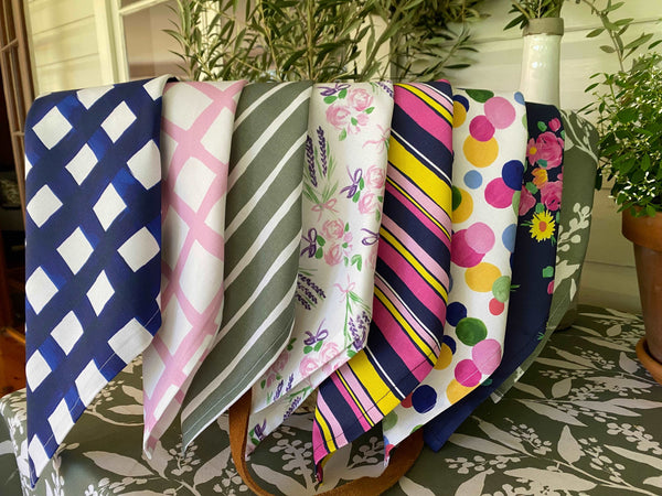 Bec FIng Designs new range draped over a bag.