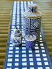 Navy Check Table Runner